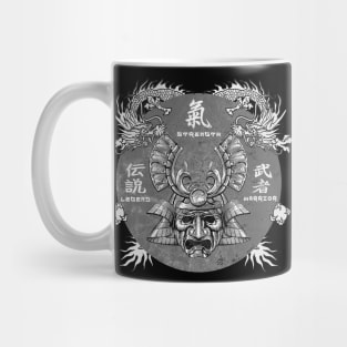 Samurai Mask Dragon Streetwear Vaporwave Kanji Character Japanese Aesthetic 628 Mug